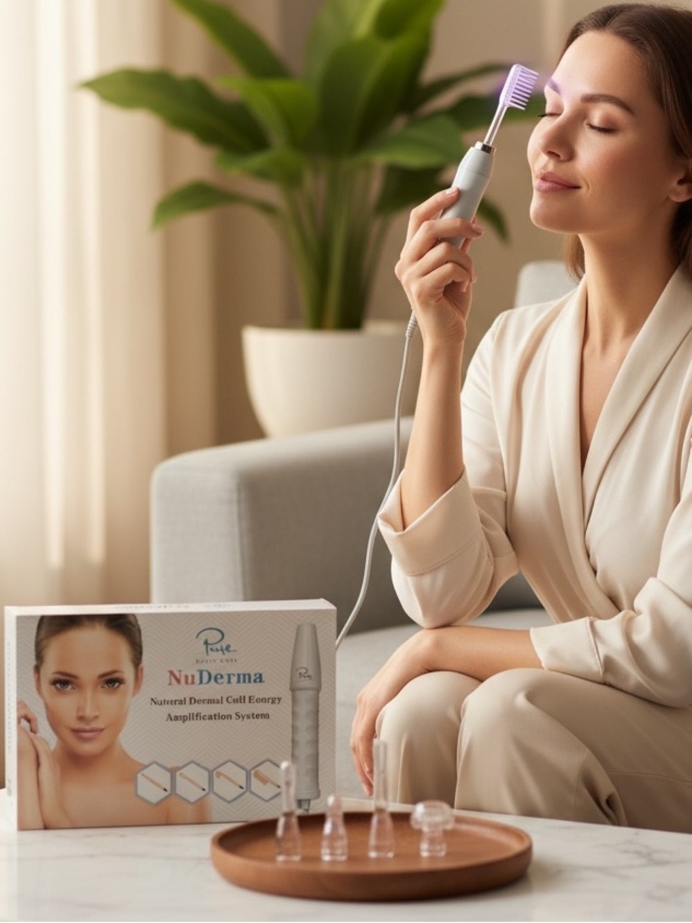 🆕Pure Daily Care NuDerma Handheld Skin Therapy Wand Machine